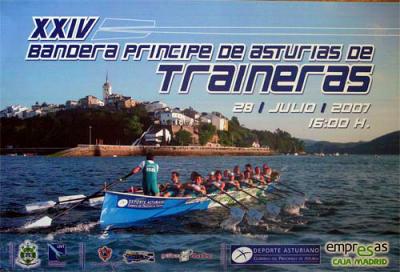 Cartel anunciador de la XXIV Bandera Principe de Asturias  de traineras