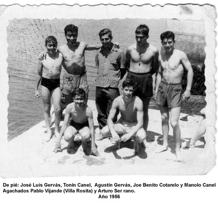 Bañistas en 1956