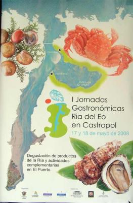 Cartel de las "I Jornadas Gastronomicas Ria del Eo"