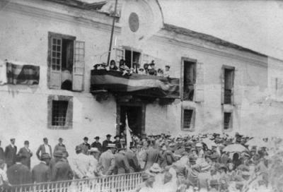 Homenaje al Glorioso Regimiento de Castropol, julio de 1908.